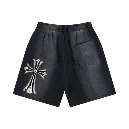 Sun Fade Distressed Shorts