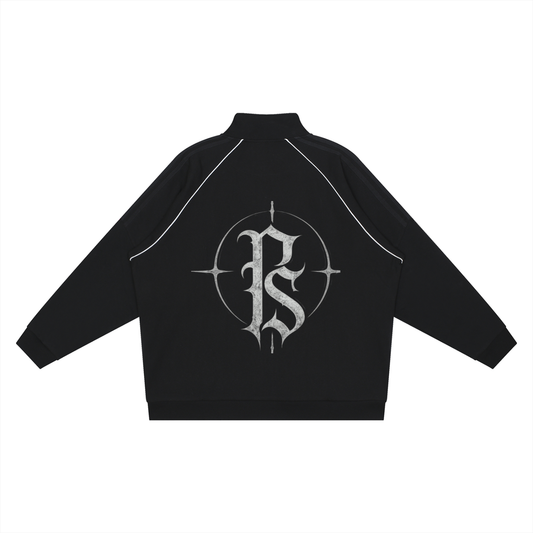 Reflection Striped Raglan Sleeve Jacket