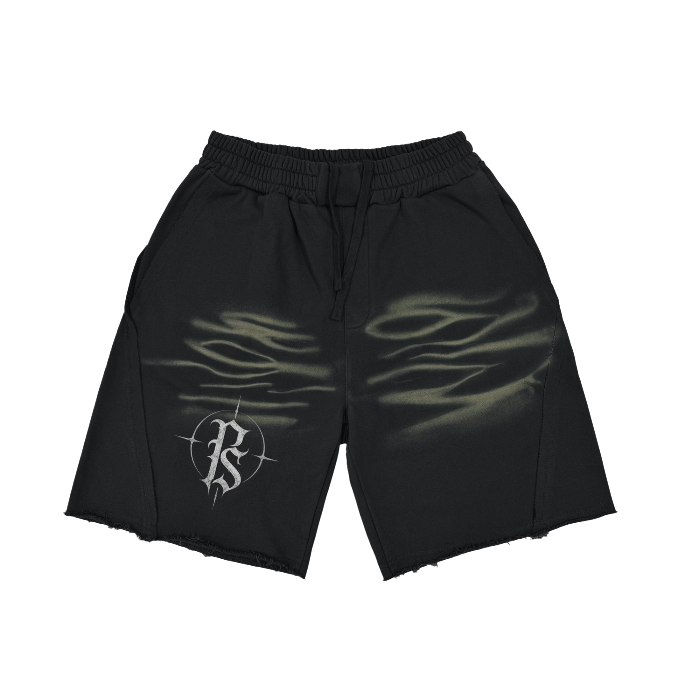 Vintage Washed Tiger Stripes Short Pants