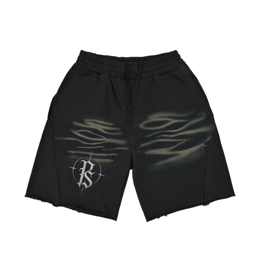 Vintage Washed Tiger Stripes Short Pants