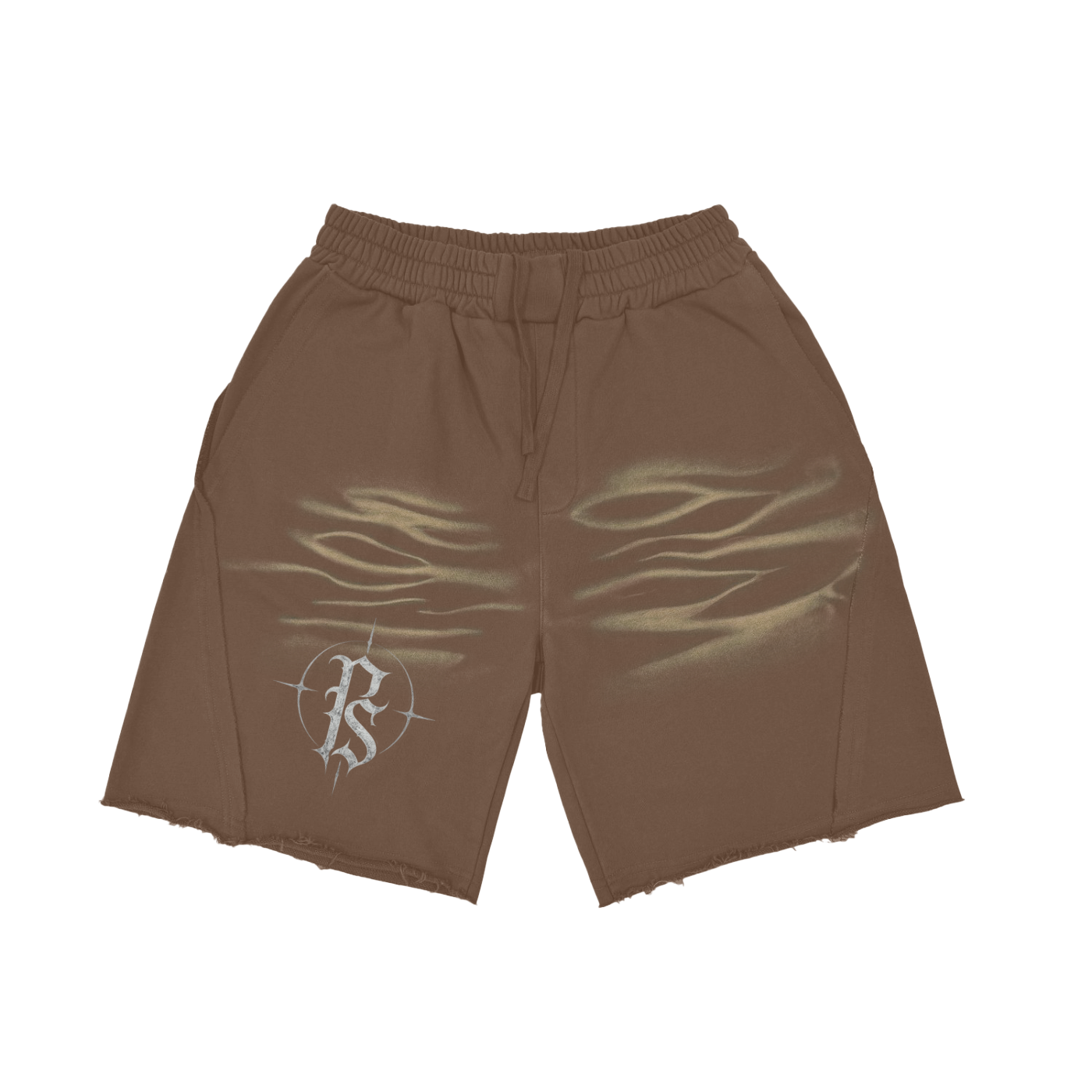 Vintage Washed Tiger Stripes Short Pants