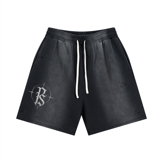 Sun Fade Distressed Shorts