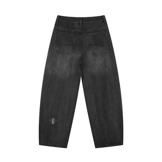Men's Sunfade Vintage Wash Barrel Leg Jeans