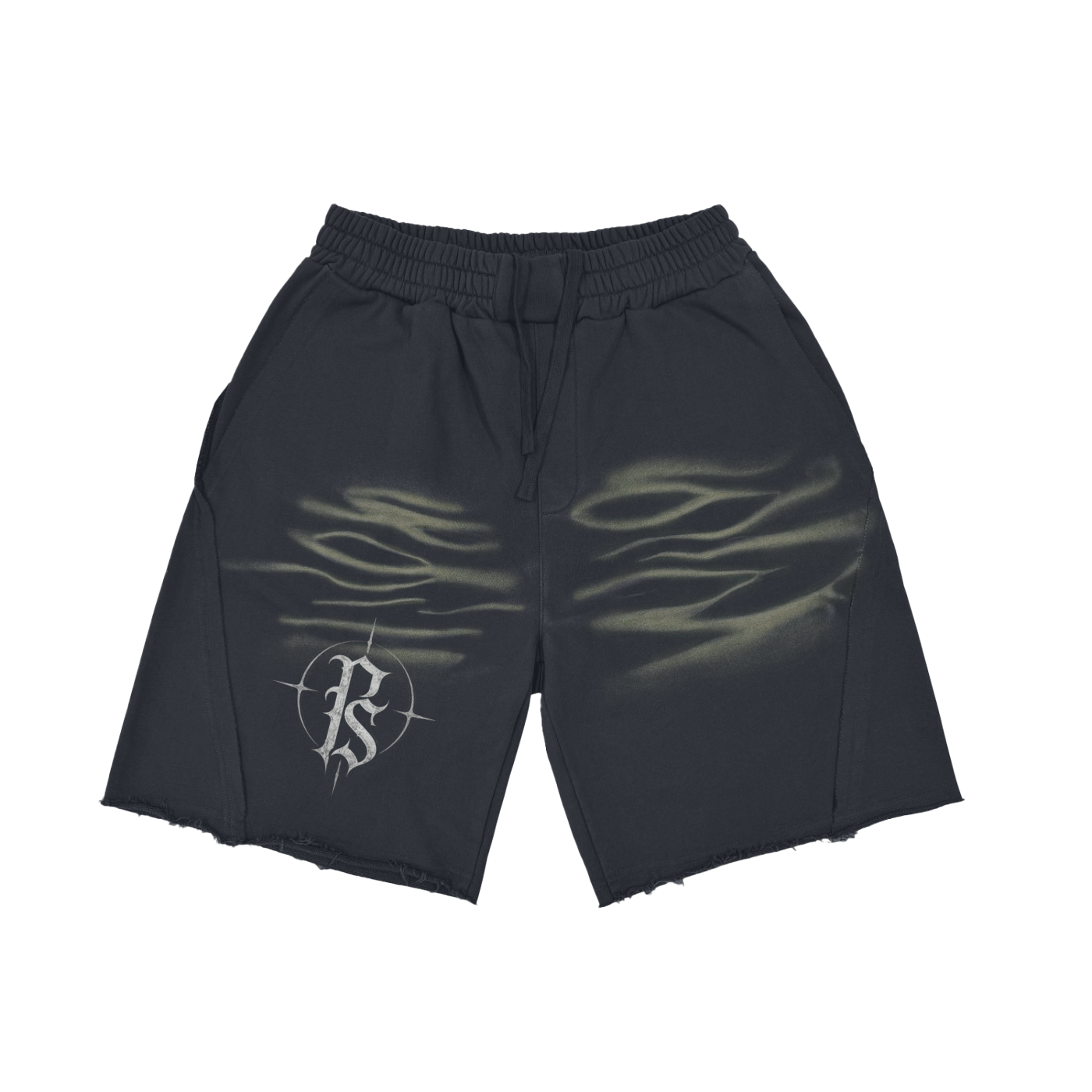 Vintage Washed Tiger Stripes Short Pants
