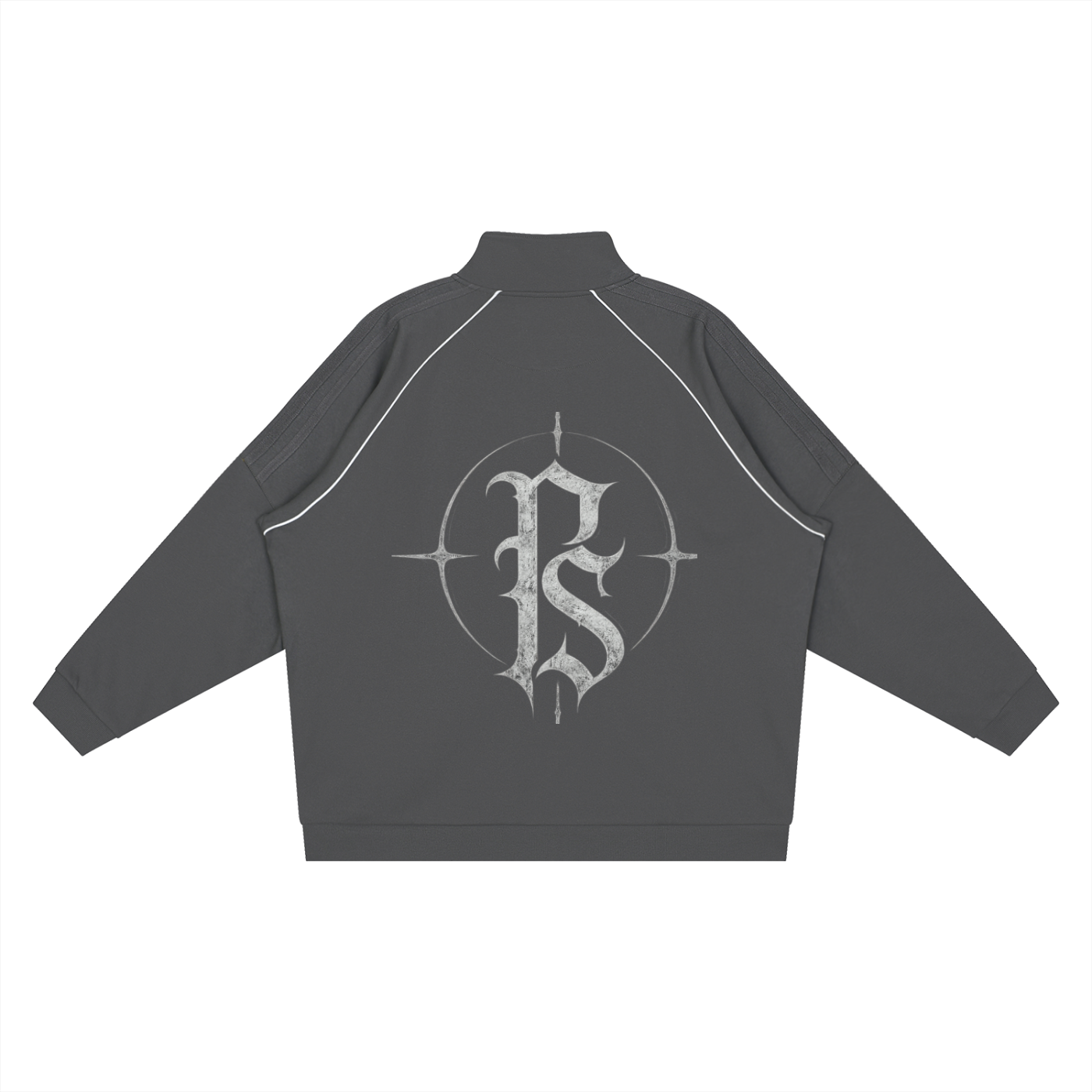 Reflection Striped Raglan Sleeve  Jacket