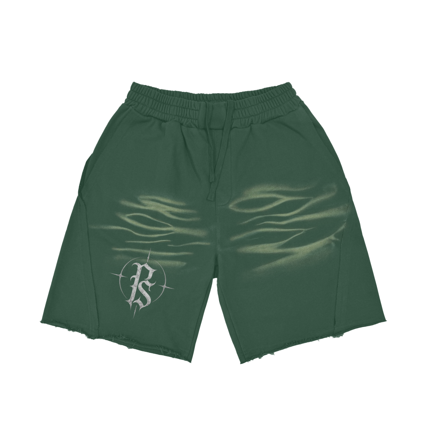 Vintage Washed Tiger Stripes Short Pants