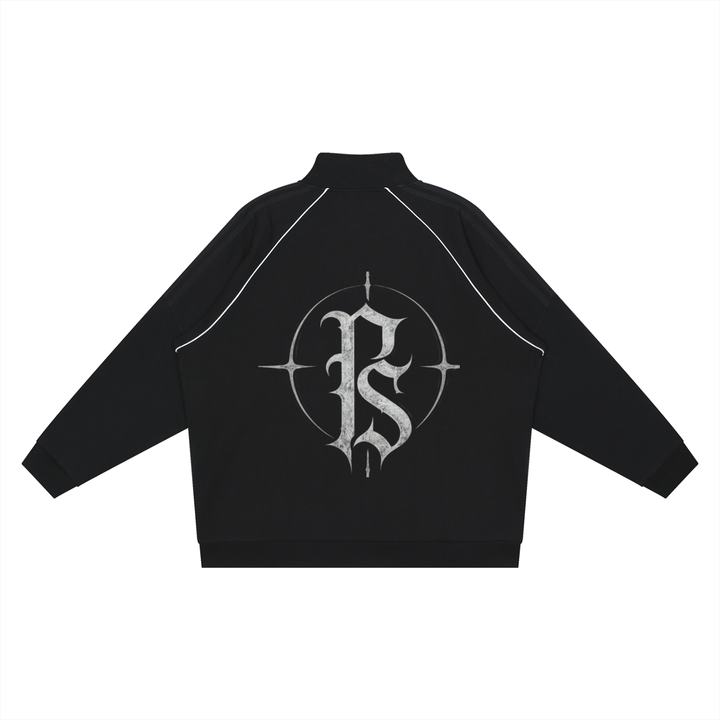 Reflection Striped Raglan Sleeve  Jacket