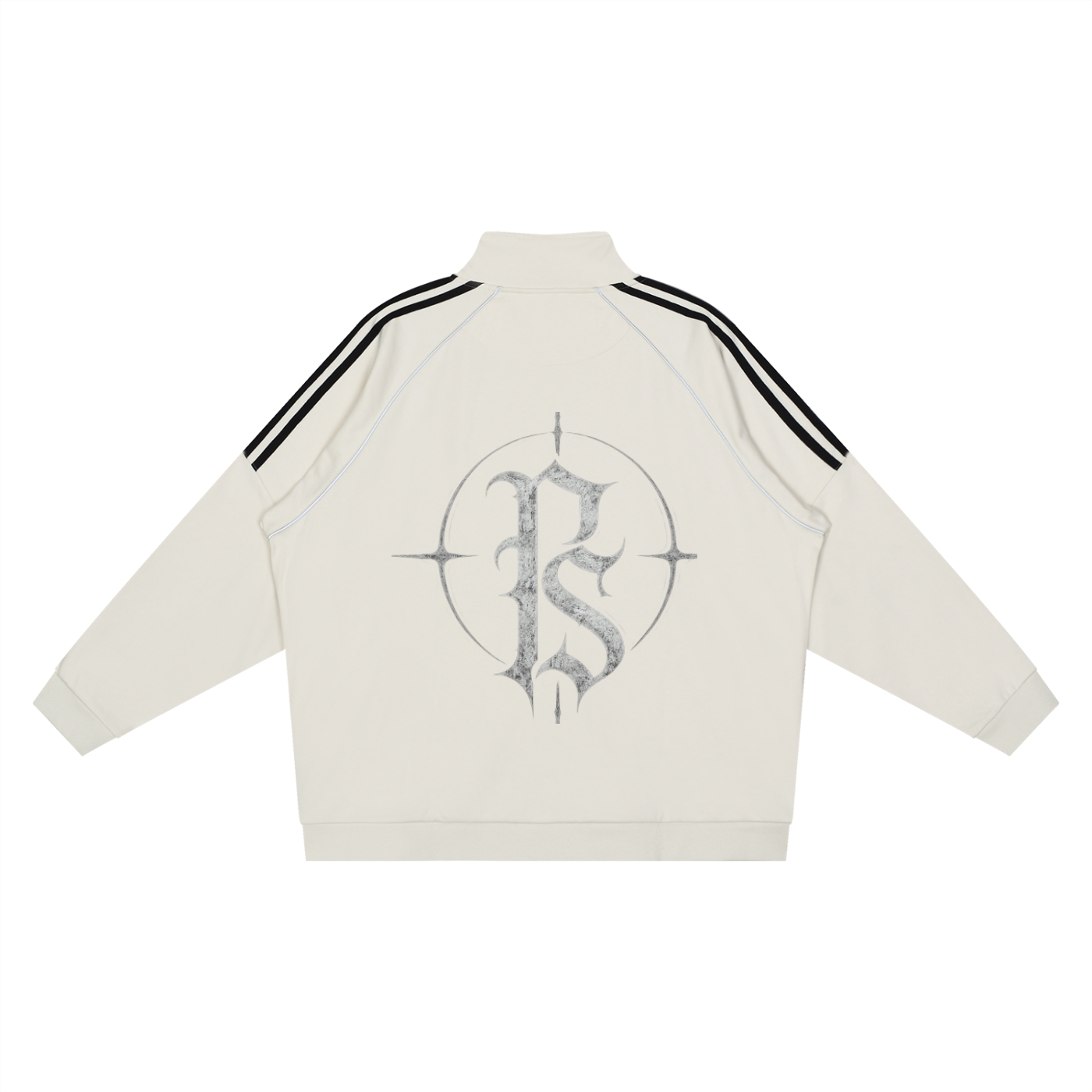 Reflection Striped Raglan Sleeve  Jacket