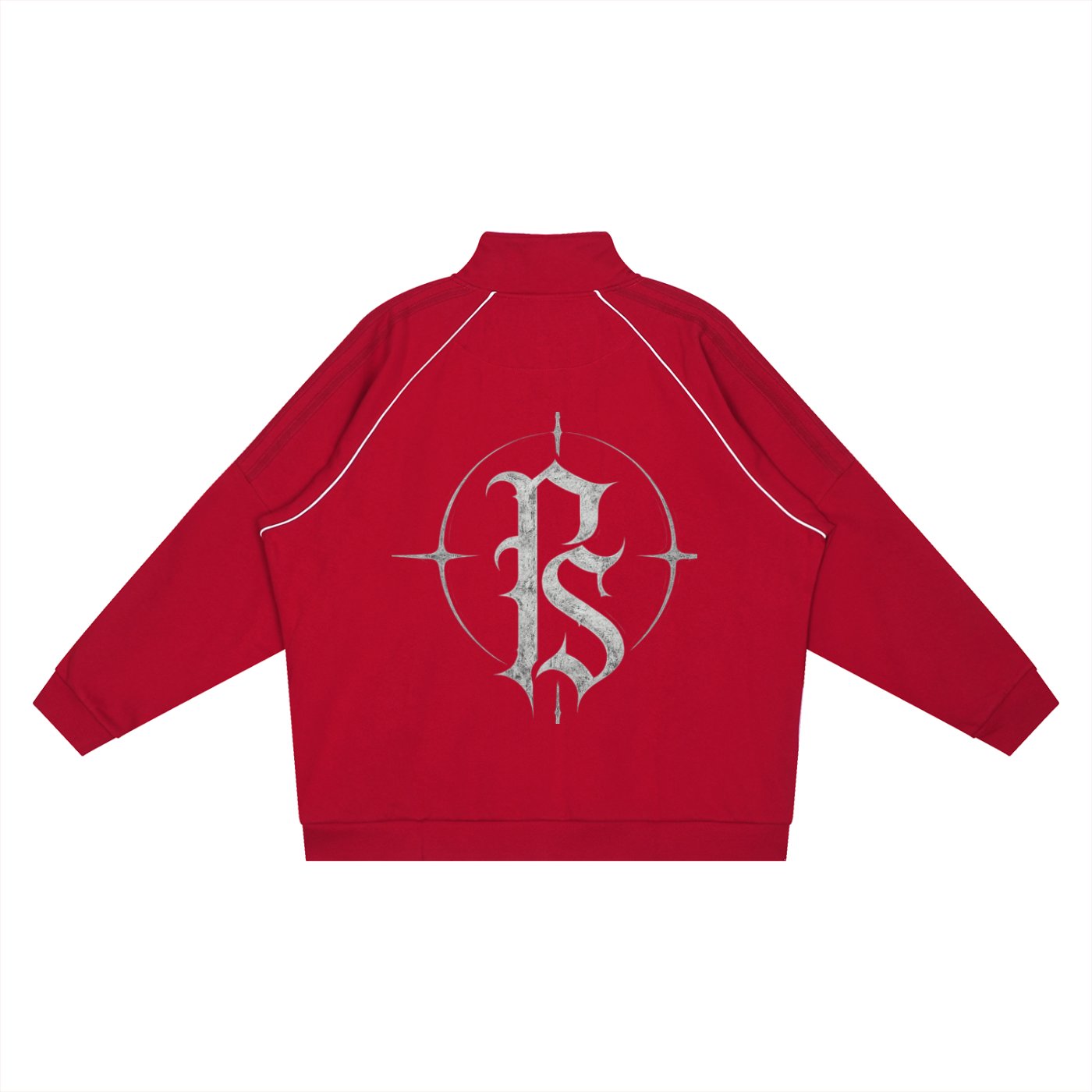 Reflection Striped Raglan Sleeve  Jacket